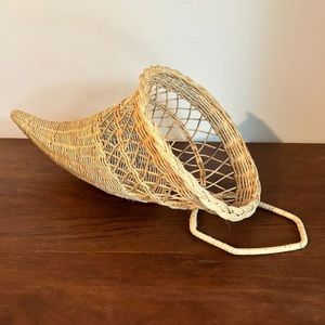 Wicker Cornucopia Fall Decor